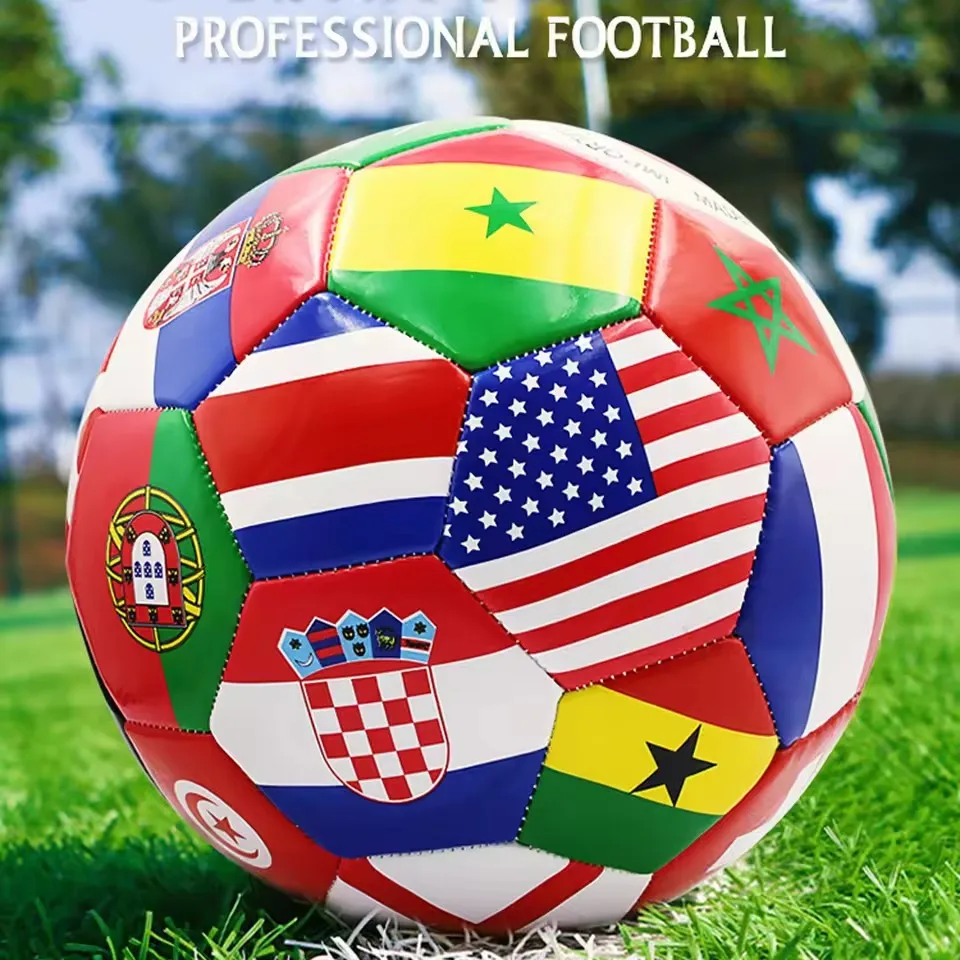 Professional Grade Soccer Ball, Size 5 – Durable All-Weather Match & Team Training Football with Flag Design - Image 3