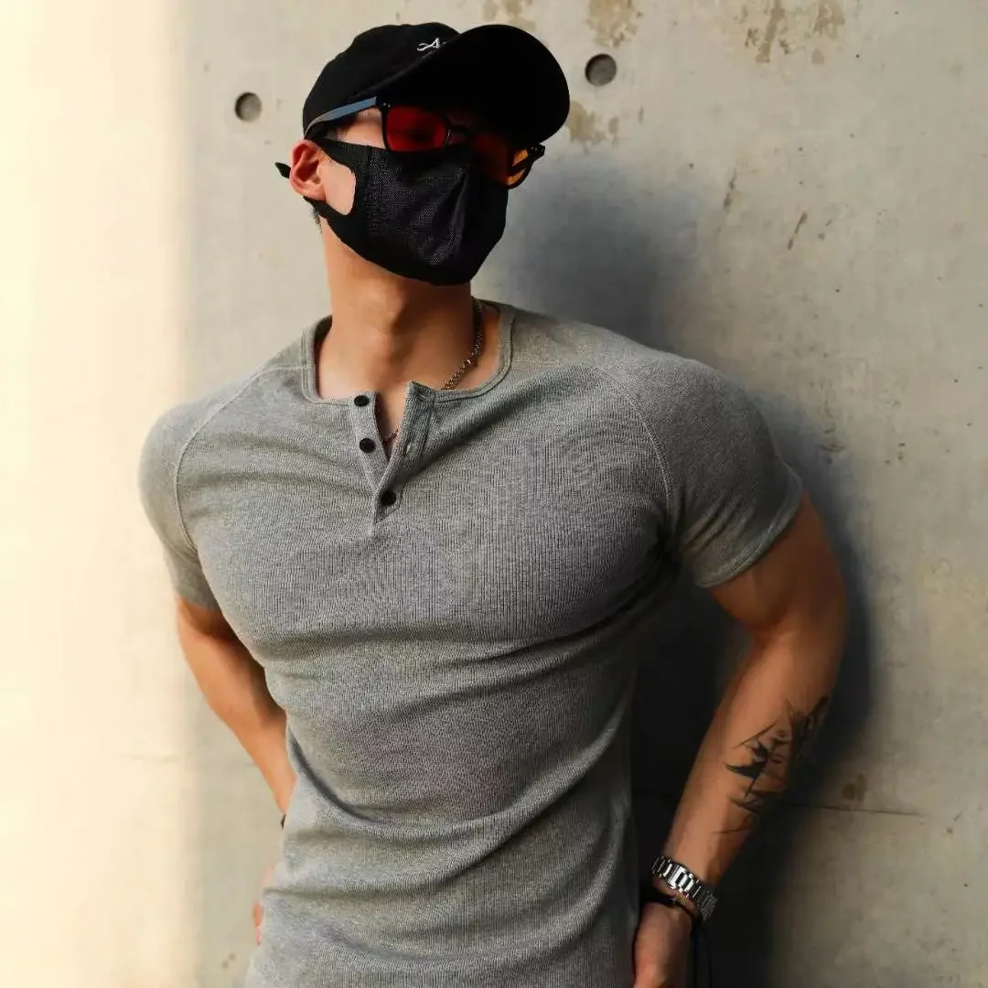 Men's Premium Slim-Fit Muscle Tee – Plain White Short Sleeve Gym Shirt - Image 3