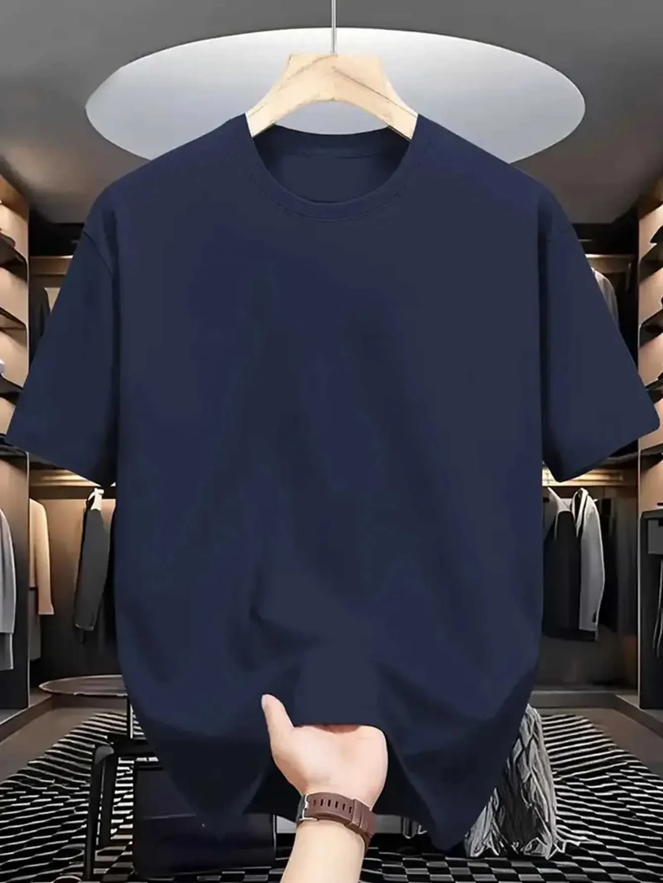 Men's Lightweight Polyester Crewneck T-Shirt – Breathable Summer Tee for Casual & Everyday Wear - Image 2