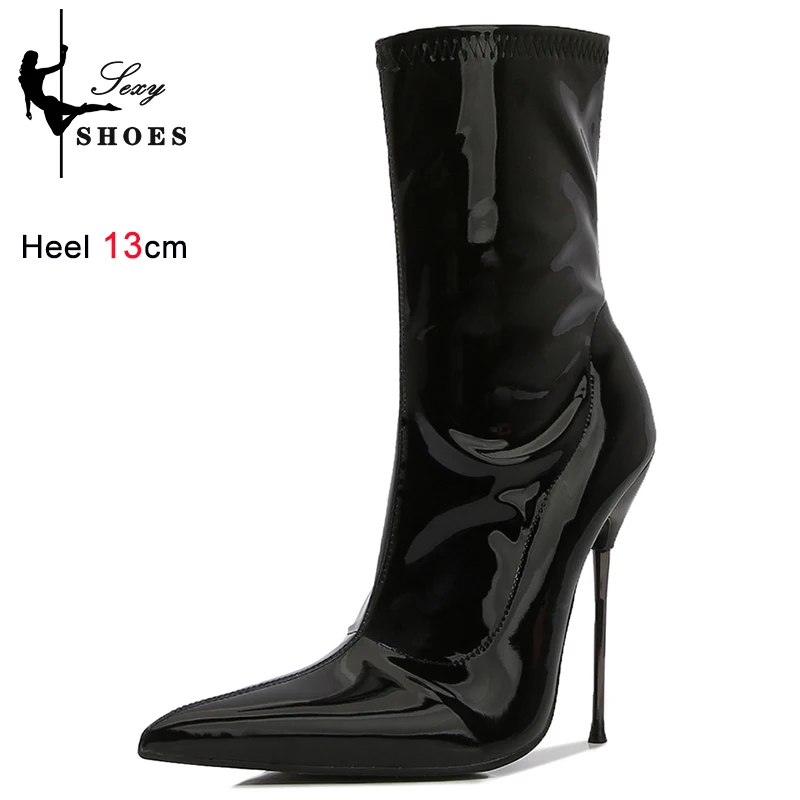 Voesnees Sexy 13cm High Heel Boots – Pointed Toe Platform Knee-High Stilettos for Women (Plus Size) - Image 10