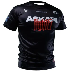 026 Askari Men's Boxing Tight T-Shirt Summer Sports Quick Dry Ice Sensation Compression Gym T-Shirts Outdoor Training Combat Top