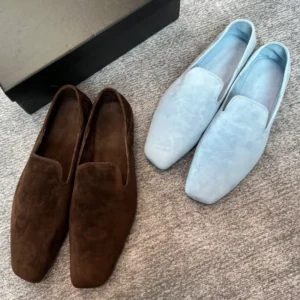 Loafers Women's 2025 Comfortable Commuter Shoes Casual Flats Walking Fashion Schoenen Dames Sliders Square Head Flat Sho