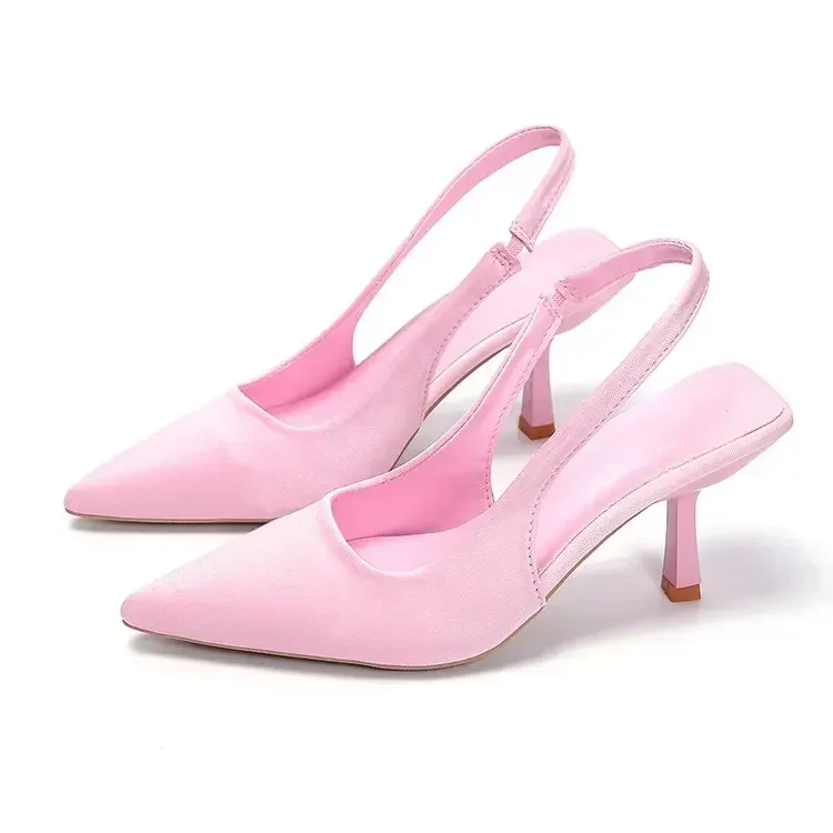 Chic Pointed-Toe Hemp Pumps – Elegant Geometric Pattern Gladiator Heels for Women - Image 8