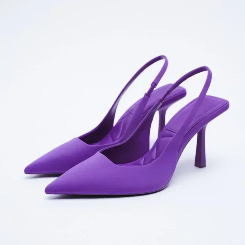 Chic Pointed-Toe Hemp Pumps – Elegant Geometric Pattern Gladiator Heels for Women - Image 7