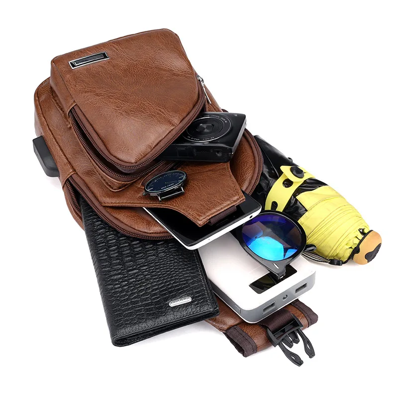 The BULLCAPTAIN men's chest bag with the USB port and headphone hole? - Image 6