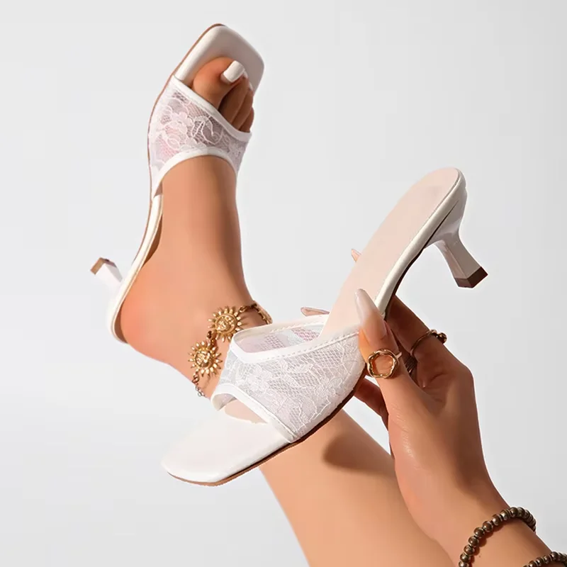 Elegant Classic Pointed-Toe High Heel Pumps – Handmade Geometric Fashion Shoes - Image 6