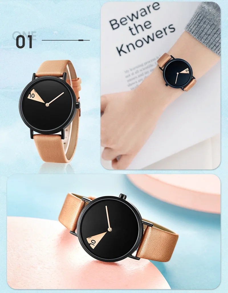 Women Watch Creative Wristwatch Ladies Watch Rotate Leather Band Wristwatches Clock Montres Femme Reloj Mujer Relogio Feminino - Image 5