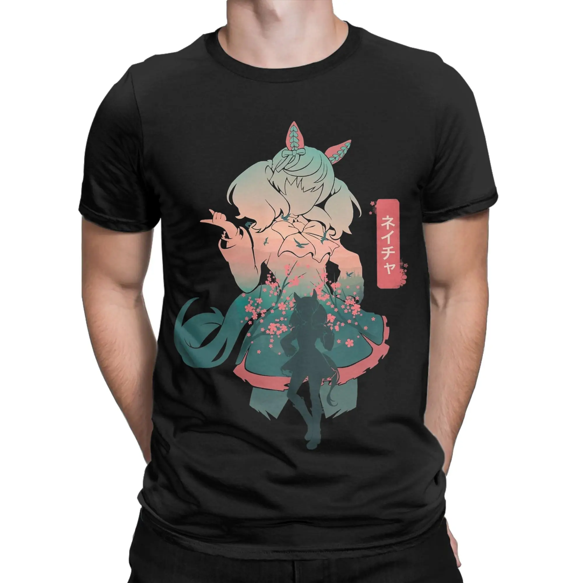 Nice Nature Uma Musume Anime T-Shirt | 100% Cotton Novelty Crew Neck Tee - Image 2