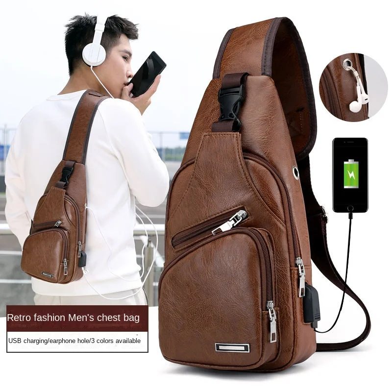 The BULLCAPTAIN men's chest bag with the USB port and headphone hole? - Image 2