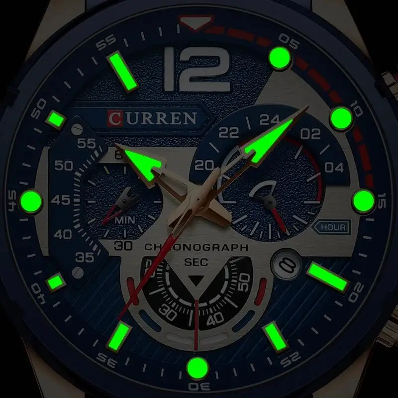 New Watches for Men Top Luxury Brand CURREN Quartz Men’s Watch Sport Waterproof Wrist Watches Chronograph Date Relogio Masculino - Image 5