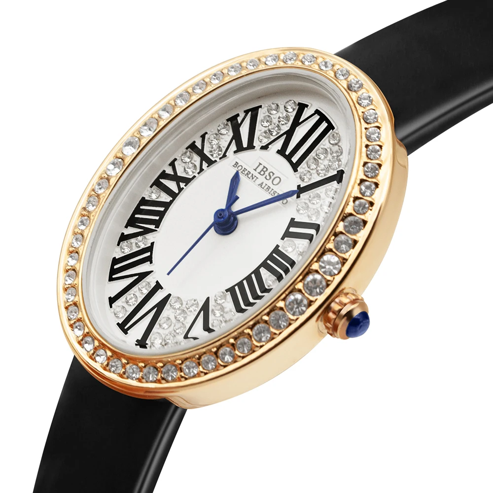 Luxury Brand Woman Watch Red Leather 2024 Fashion Oval Waterproof Female Hand Clock Business Elegant Ladies Steel Watches Golden