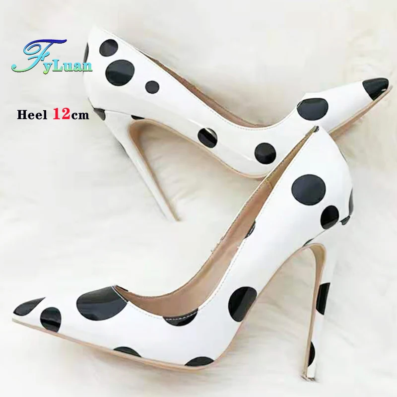 2026 New Pointed Stiletto Polka Dot Anti-Slip Women Single Shoes White High Heels Summer 6CM 8CM 10CM 12CM Ladies Sweet Pumps - Image 6