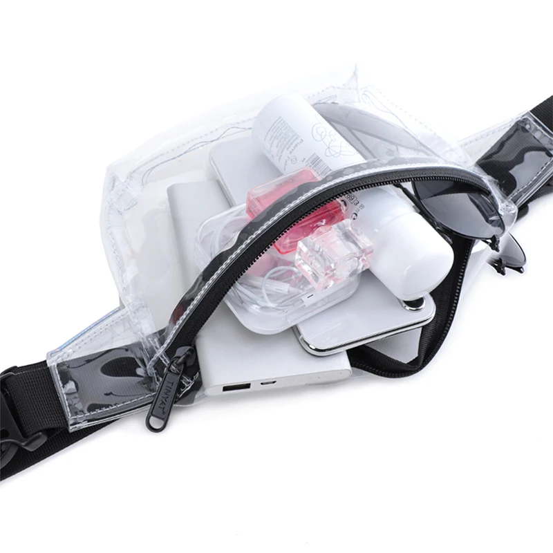 TINYAT Summer PVC Clear Waist bag waterproof Jelly belt bag for girl walk dog bag transparent casual fanny pack - Image 6