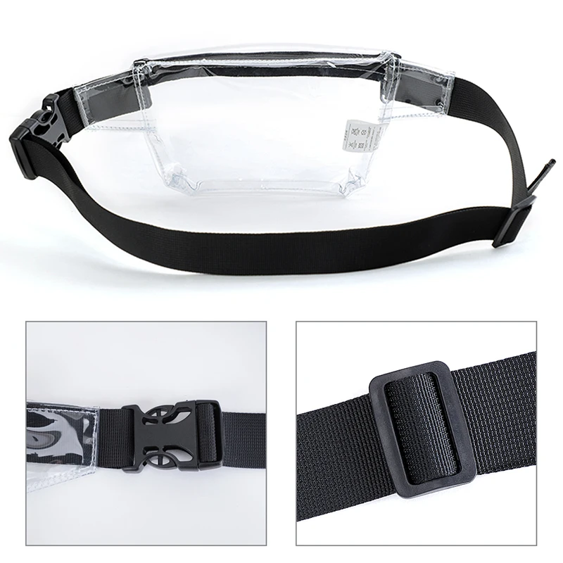 TINYAT Summer PVC Clear Waist bag waterproof Jelly belt bag for girl walk dog bag transparent casual fanny pack - Image 5