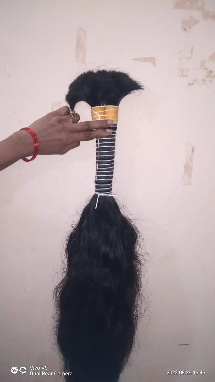 100% Indian Temple Virgin Raw Human Hair – Single Donor Bulk Hair Extensions - Image 4