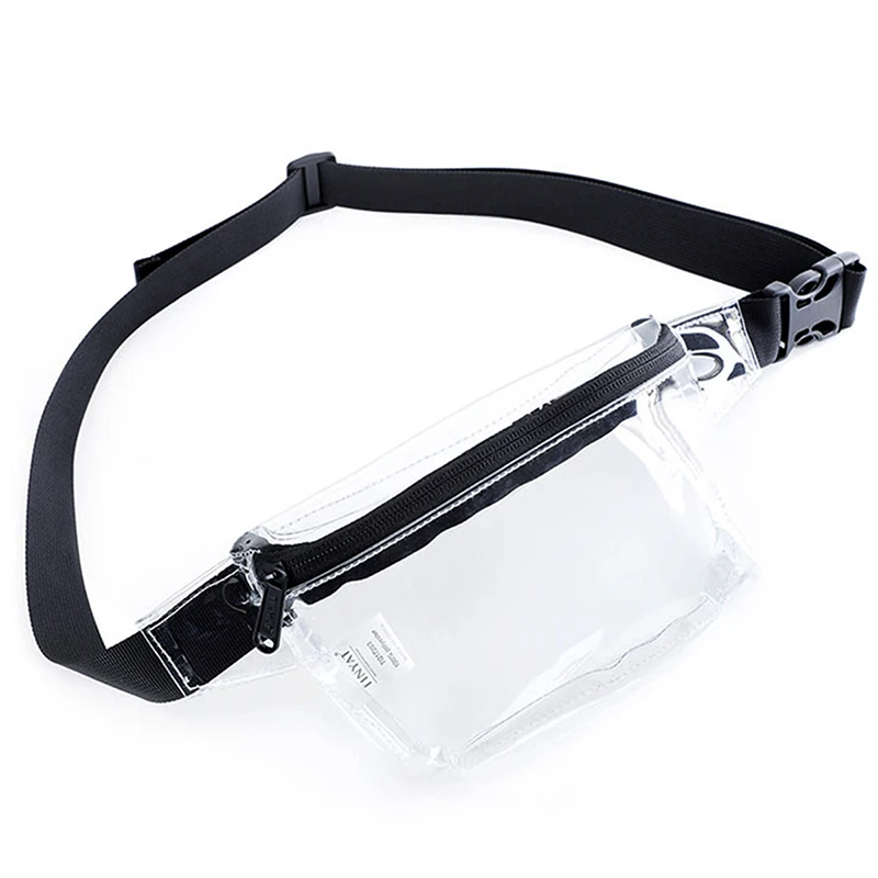 TINYAT Summer PVC Clear Waist bag waterproof Jelly belt bag for girl walk dog bag transparent casual fanny pack - Image 2