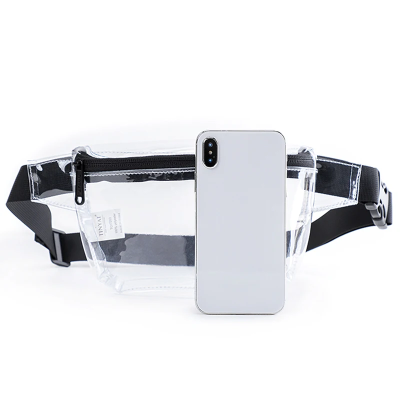 TINYAT Summer PVC Clear Waist bag waterproof Jelly belt bag for girl walk dog bag transparent casual fanny pack - Image 4