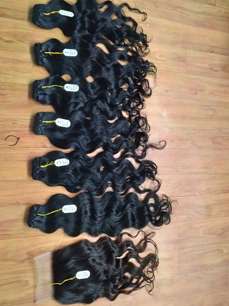 Raw hair Suppliers of Women Cuticle Aligned Hair Straight Smooth Raw Remy Virgin Indian Temple Hair, Raw Human Hair, Best Hair - Image 5