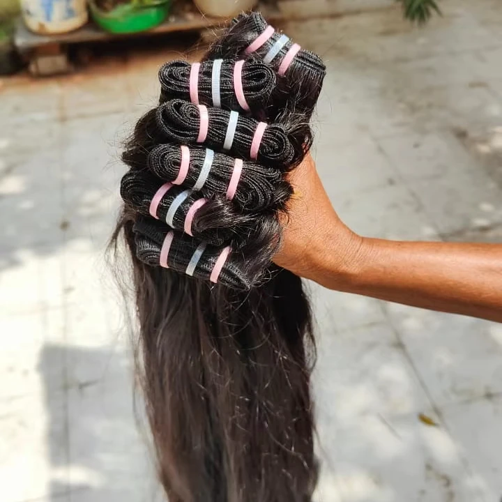 Raw hair Suppliers of Women Cuticle Aligned Hair Straight Smooth Raw Remy Virgin Indian Temple Hair, Raw Human Hair, Best Hair