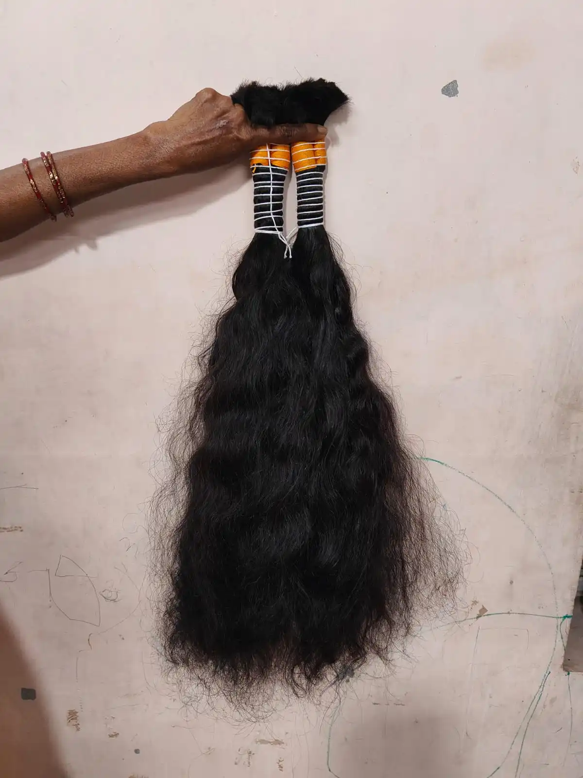 100% Indian Temple Virgin Raw Human Hair – Single Donor Bulk Hair Extensions - Image 6