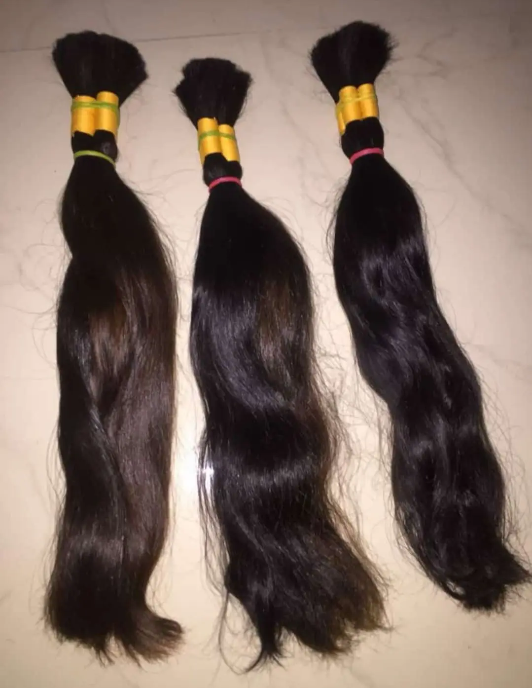 100% Indian Temple Virgin Raw Human Hair – Single Donor Bulk Hair Extensions - Image 2