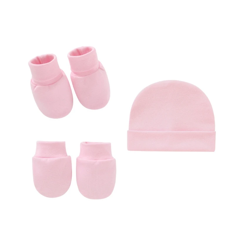 Baby Anti Scratching Soft Cotton Gloves+Hat+Foot Cover Set Newborn Mittens Socks Beanies Cap Kit for Infants Shower Gifts H3CD - Image 9