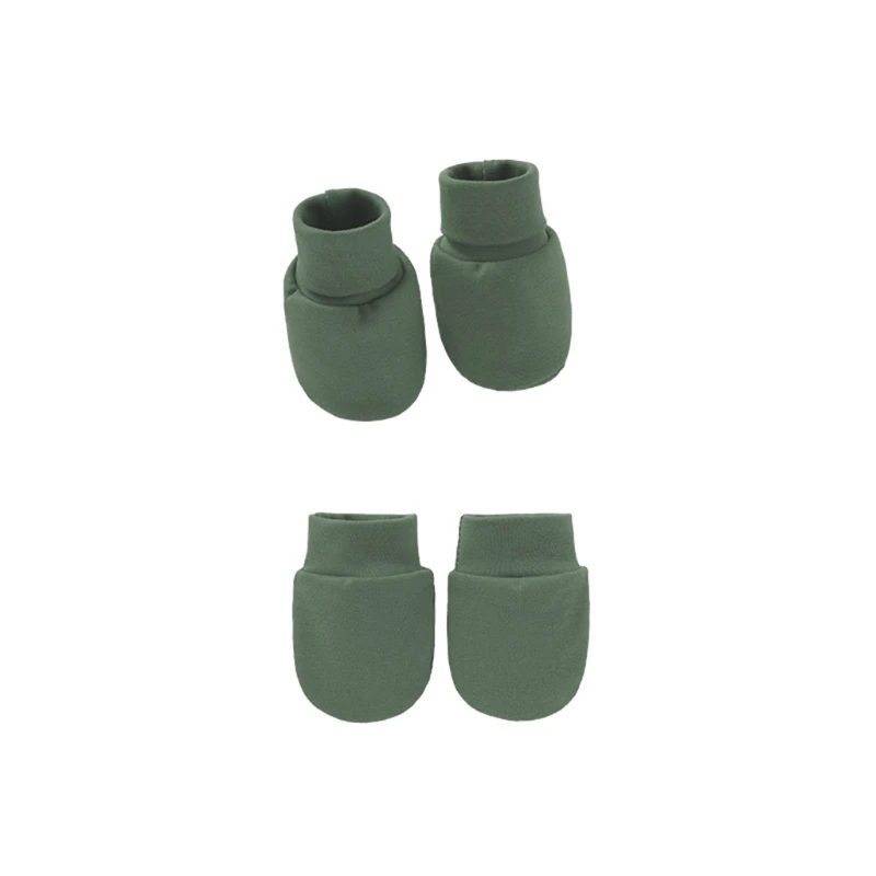 Baby Anti Scratching Soft Cotton Gloves+Hat+Foot Cover Set Newborn Mittens Socks Beanies Cap Kit for Infants Shower Gifts H3CD - Image 4