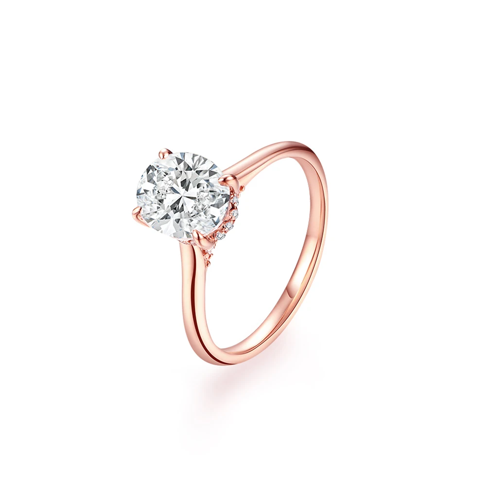 ATTAGEMS Oval Cut 9*7mm 2CT D VVS1 Moissanite Rings S925 Sterling Silver for Women Engagement Wedding Lady's Jewelry Gift Luxury - Image 7