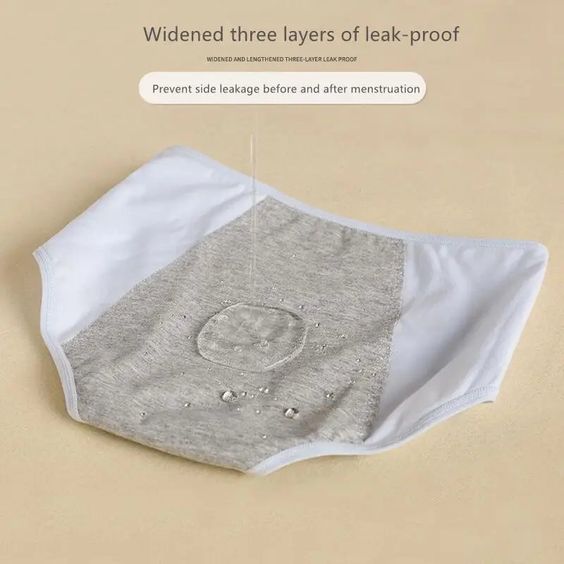 Cute Cartoon Print Girls Physiological Pants Breathable Cotton Menstrual Pants Leak-Proof Menstrual Safety Hygiene Briefs Bragas - Image 4