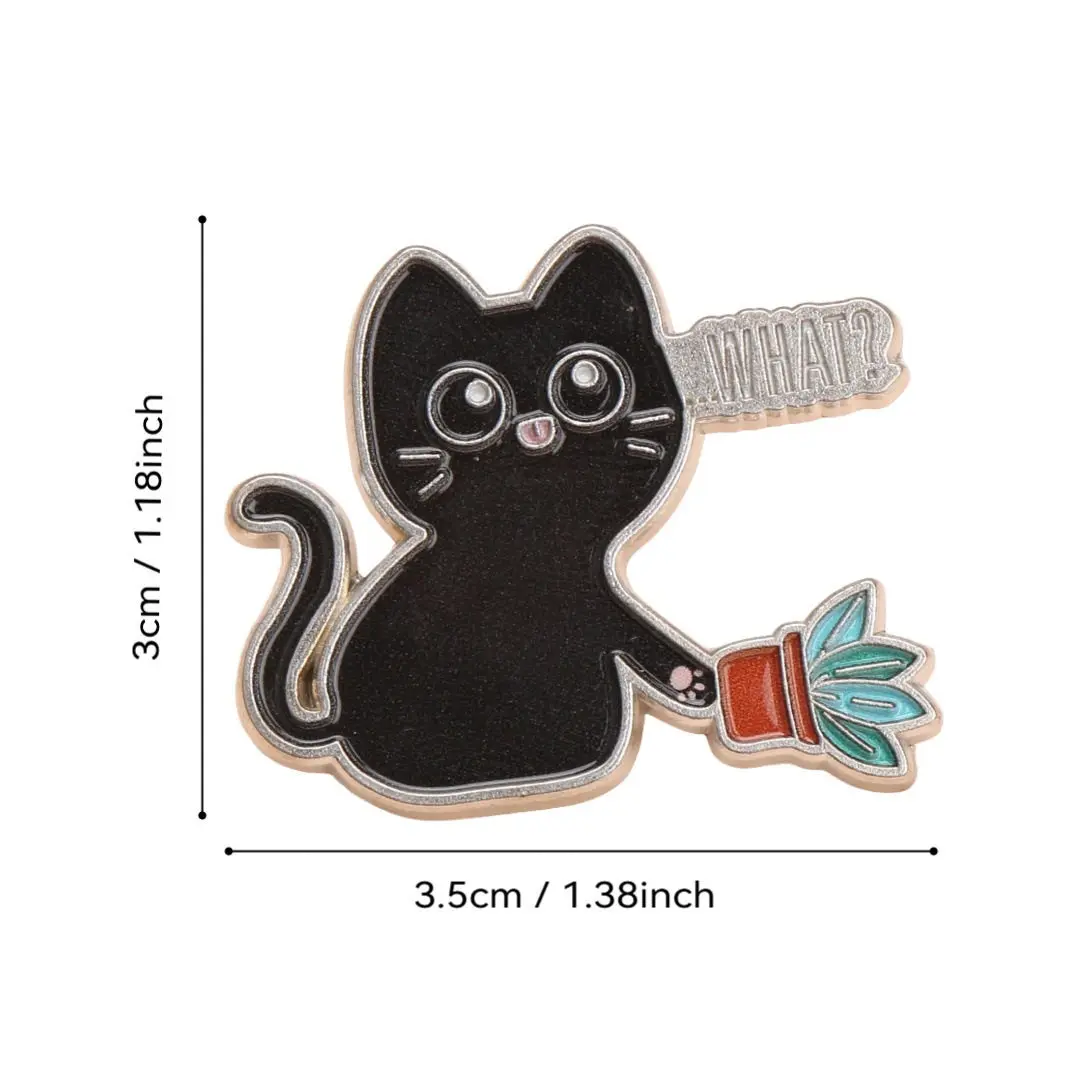 Cute and Quirky Cat Brooches: Dark and Whimsical Metal Pins for Clothing, Bags, and Unique Accessories - Image 25
