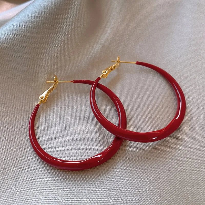 Shiny Big Circel Cross Hoop Earrings for Women Exquisite Rhinestones Ear Buckles Earrings High-end Geometric Ear Rings Jewelry - Image 12