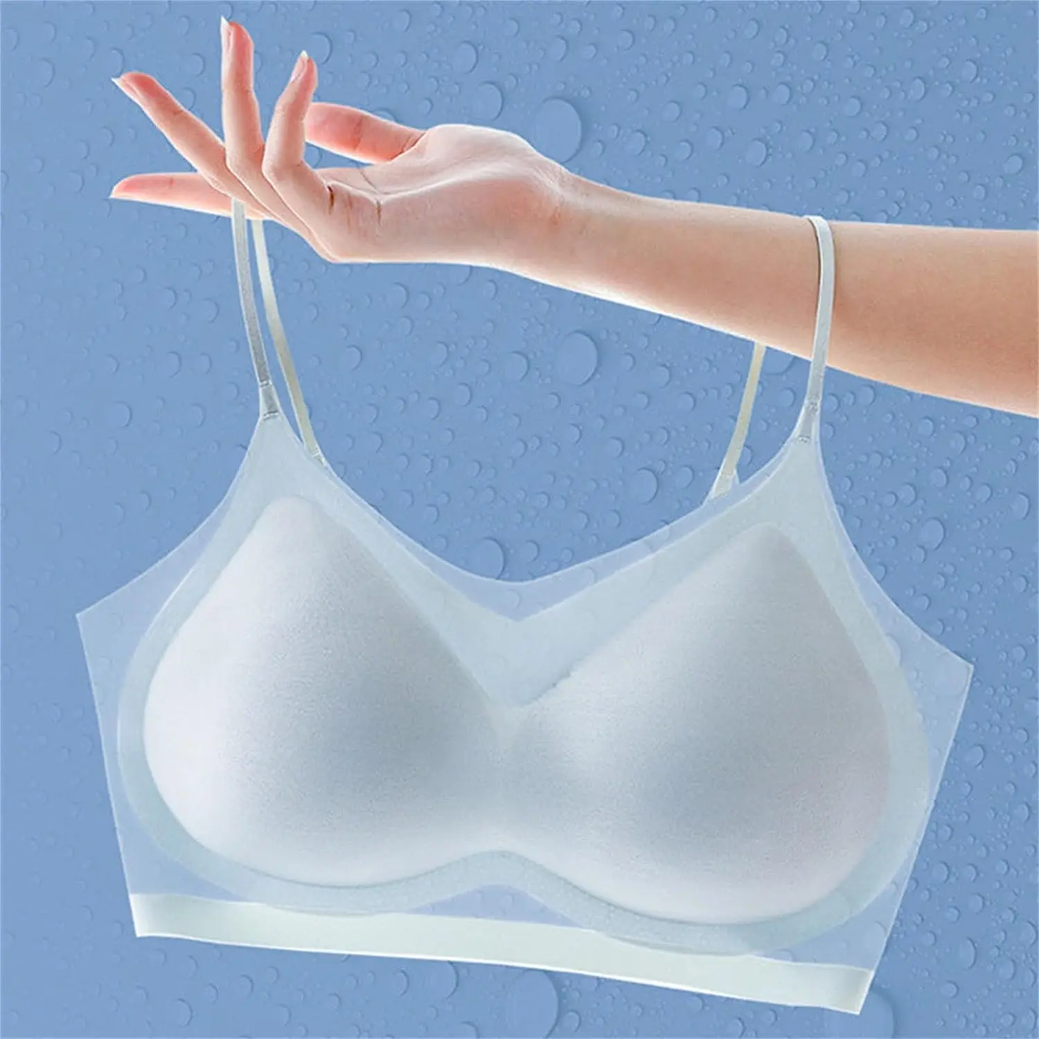 New Women Sexy Push Up Bra Seamless Ultra-Thin Ice Silk Bra Intimates Wireless Bralette Underwear Air Cooling Brassiere With Pad - Image 2
