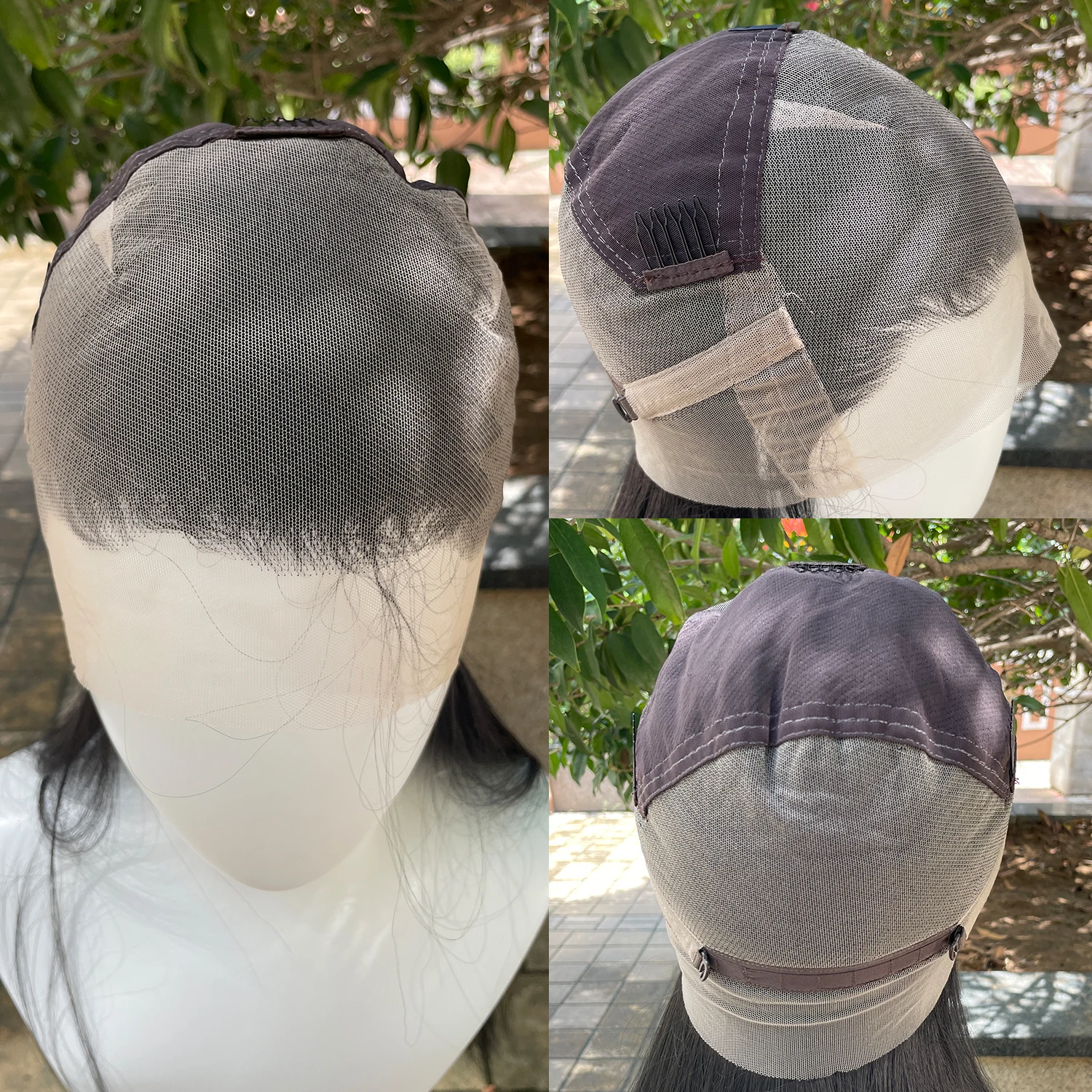 #1B Jet Black Synthetic Hair Full Lace Wigs for Black Women Heat Resistant 26 Inch Long Straight Full Hand Tied Free Part 150% - Image 6