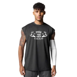 Men Summer Active Running Vest Quick Dry Breathable Loose Fit Plus Size Sleeveless Sports T-Shirt Fitness Training