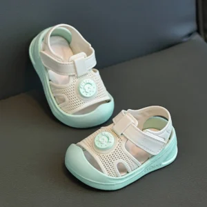1-3 Years Baby Sandals Summer Shoes Infant Outwear First Walkers Little Toddler Boys Girls Close-toed Sandals Pink, Green