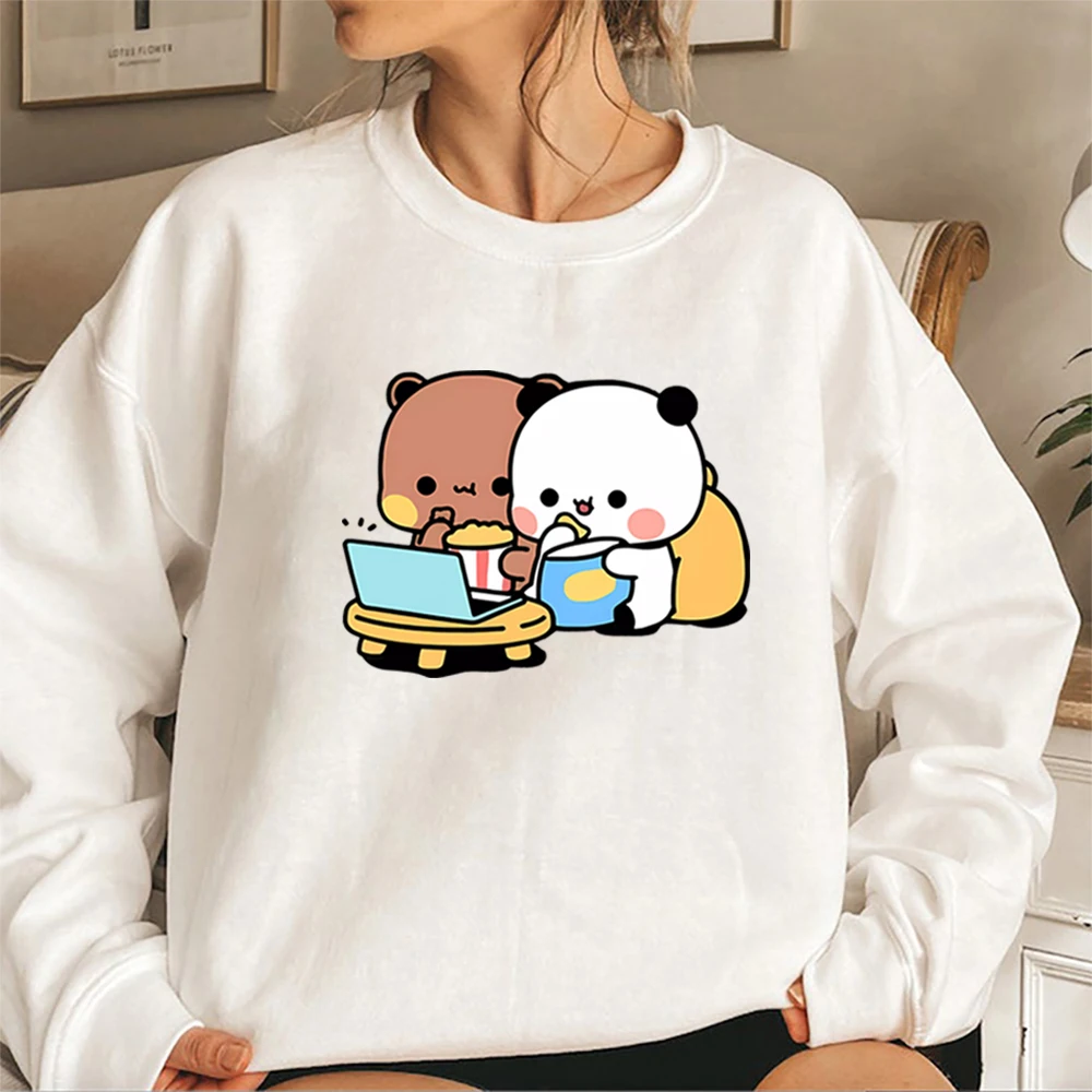 Cute Bubu and Dudu Sweatshirt Cartoon Panda Bear Bubu and Dudu Graphic Hoodie Women/Men Tops Kawaii Printed Harajuku Sweatshirts - Image 2