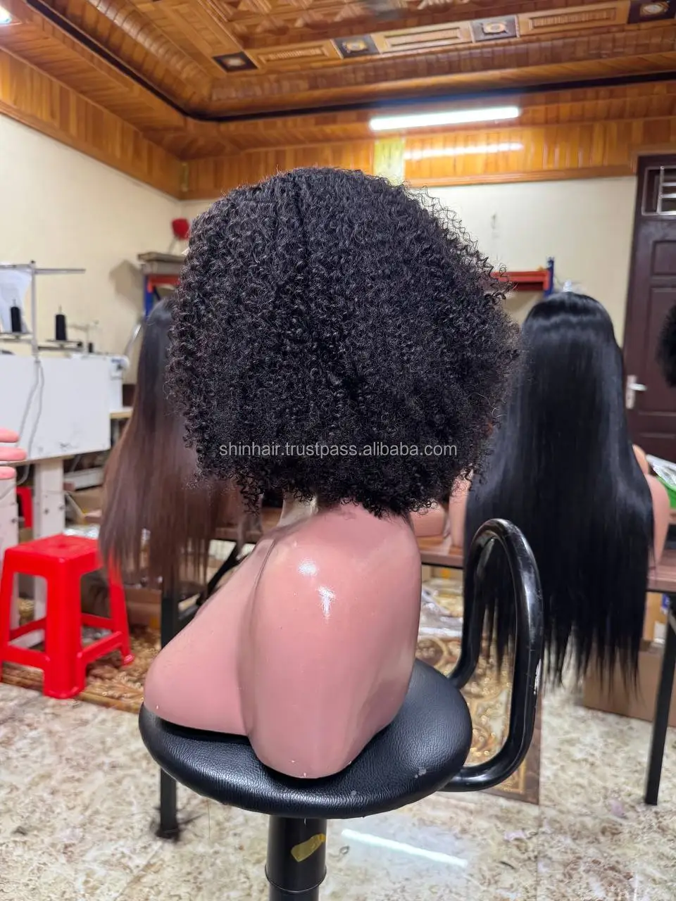 Wholesale Virgin Human Hair Kinky Curly Short Bob Wig – Transparent Lace & Aligned Cuticles
