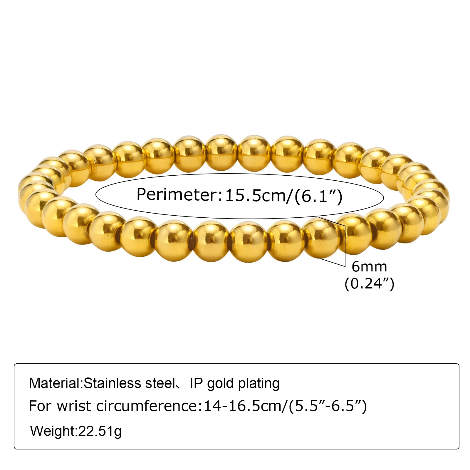 Chunky Stainless Steel Link Chain Bracelet For Woman, Gold Plated Layering Bracelets Wristband Waterproof Jewelry - Image 19