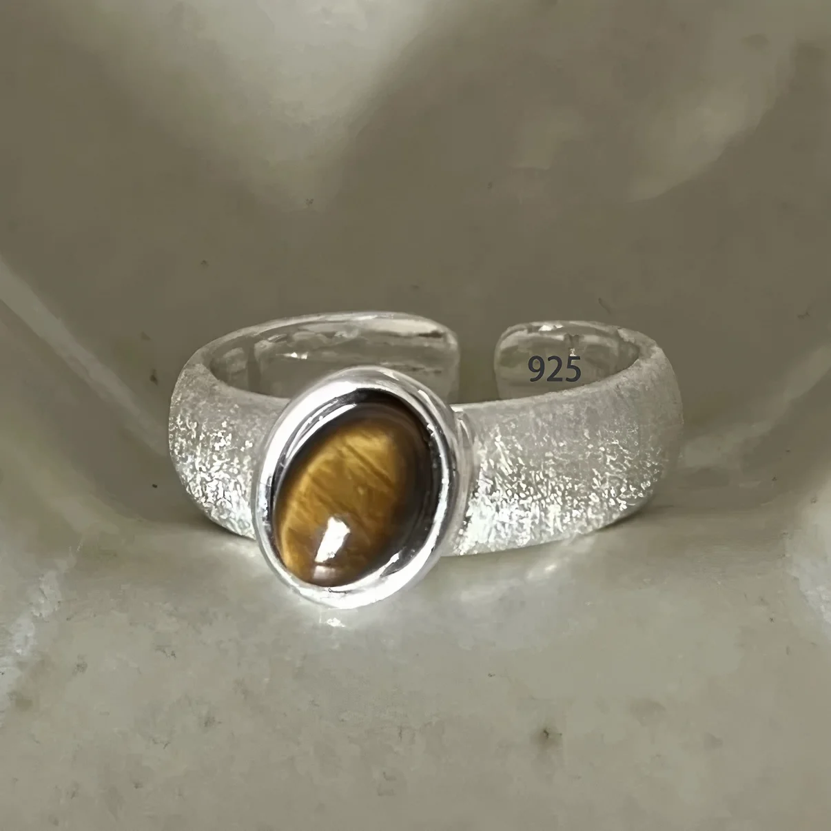 VENTFILLE 925 Sterling Silver Wave Ring – Adjustable Irregular Golden Stackable Band - Image 54