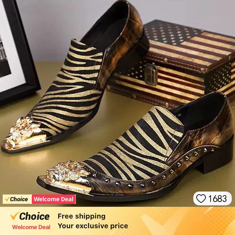 Summer business suit men's shoes black glossy leather shoes leading pointed party trend wedding shoes. - Image 9