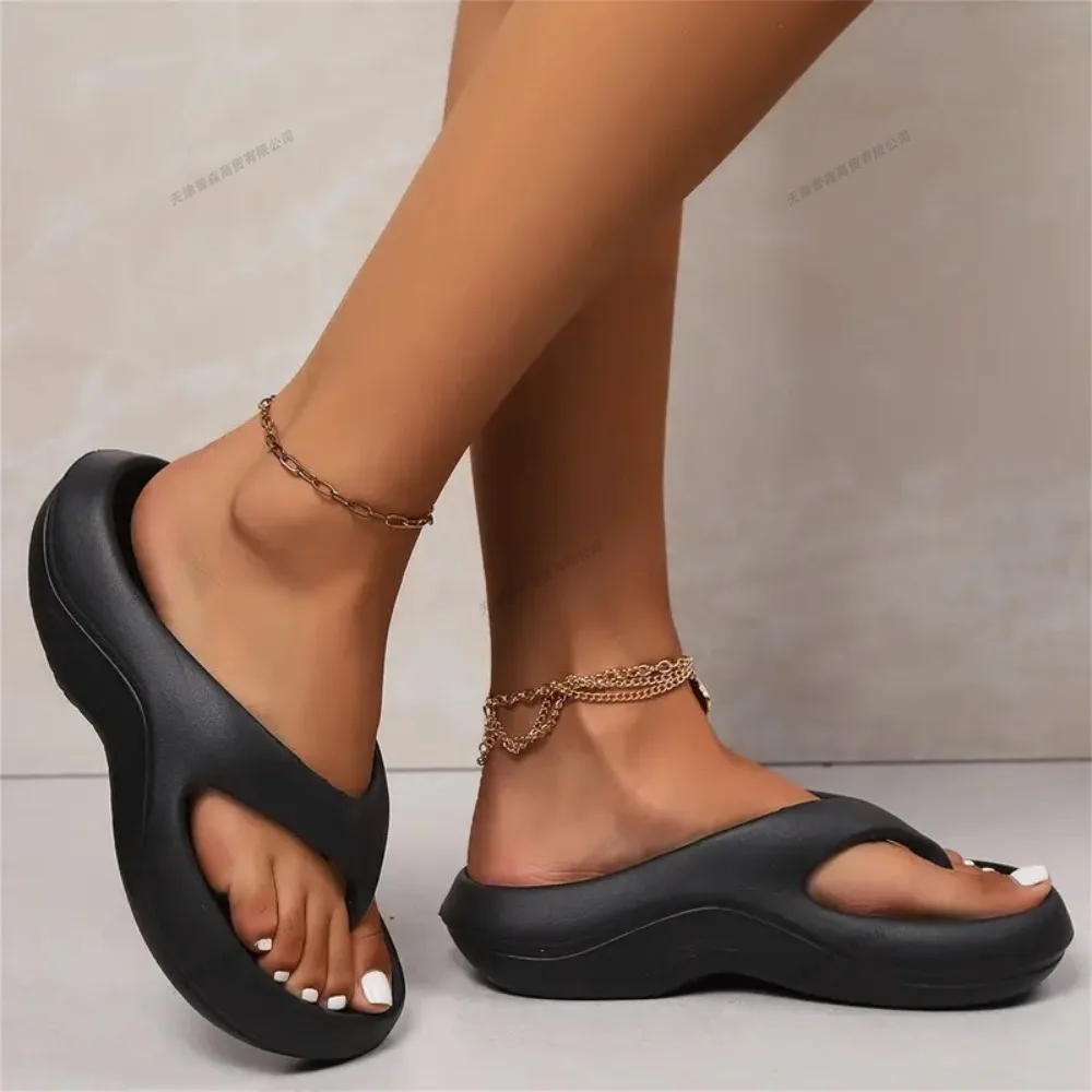 Women Stylish EVA Flip-Flops Comfortable Soft Anti-Slip Anti-Odor Fashionable Versatile for Beach Summer Casual Wear Beach Shoes - Image 4