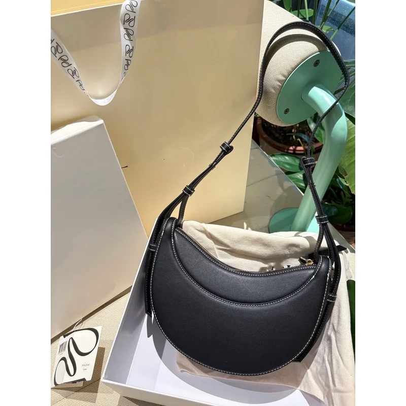 2026 Unique Design Genuine Leather Crescent Bag Premium Shoulder Crossbody Underarm Bag Light Luxury Work Handbag For Women - Image 5