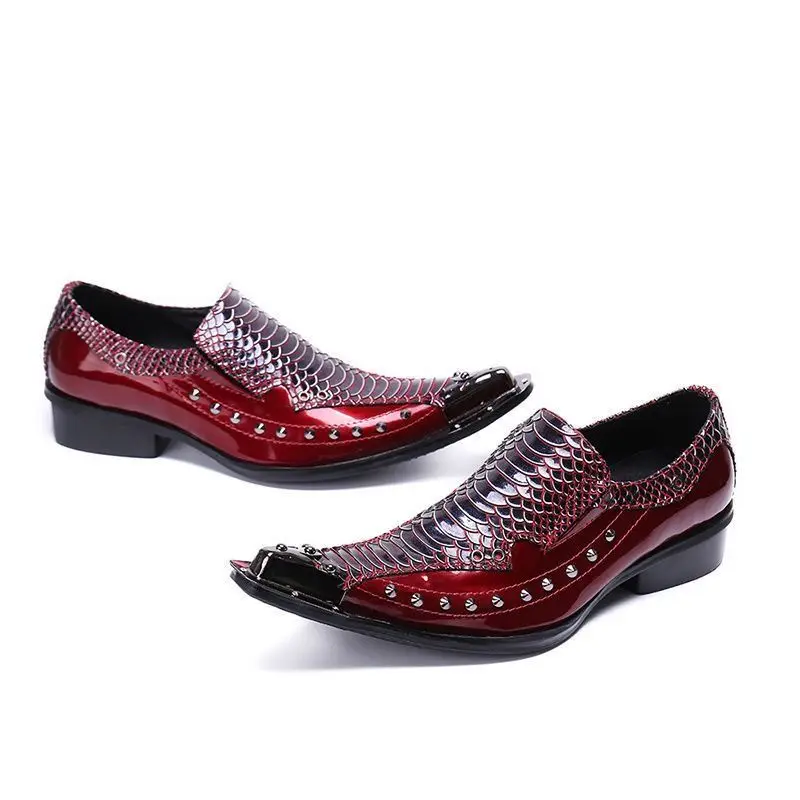 Summer business suit men's shoes black glossy leather shoes leading pointed party trend wedding shoes. - Image 6