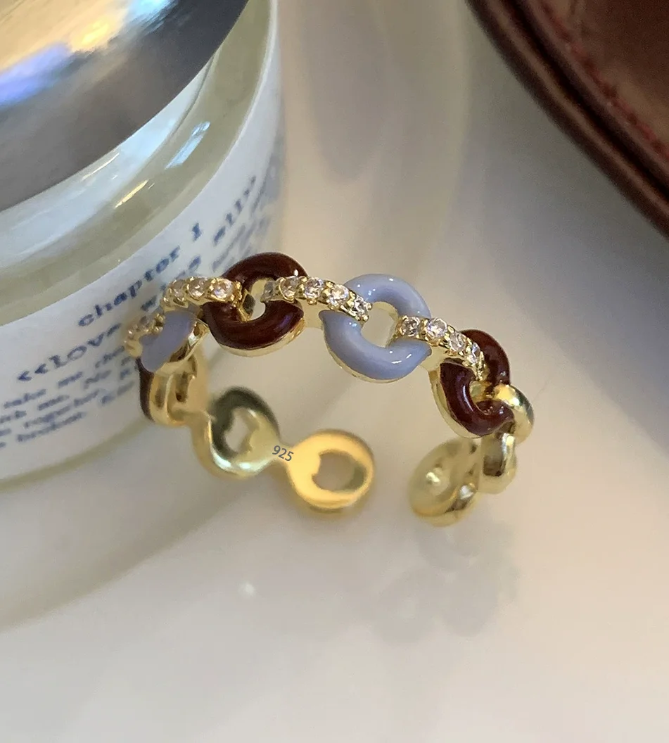 VENTFILLE 925 Sterling Silver Wave Ring – Adjustable Irregular Golden Stackable Band - Image 14