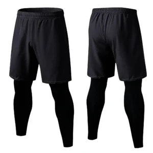 Men Sports Suit male Quick drying Sportswear Compression Shorts Fitness Training kit Thermal Pants leggings Fotball Quick Dry
