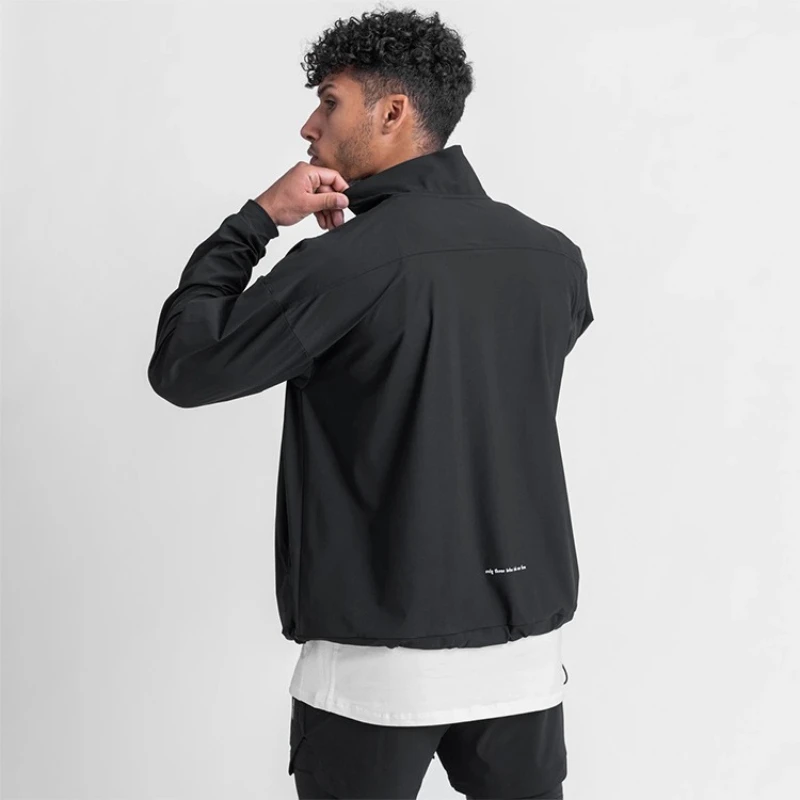 Men 2-Piece Activewear Set Half-Zip Pullover 2-in-1 Shorts Quick Dry Water Repellent Drop Shoulder Workout Running Tracksuit - Image 3