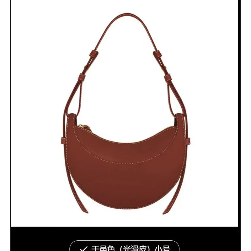 2026 Unique Design Genuine Leather Crescent Bag Premium Shoulder Crossbody Underarm Bag Light Luxury Work Handbag For Women - Image 15