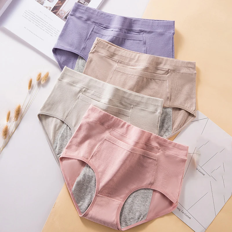 4Pcs/Set Women Menstrual Panties Physiological Panty Leak Proof Underwear High Rise Period Pants Breathable Cotton Girls Briefs - Image 8