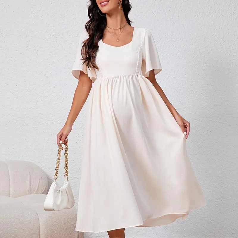 Pregnant Women Summer Clothes For Pregnant Women Maternity Dress Photoshoot Dresses For Pregnant Baby Shower - Image 4