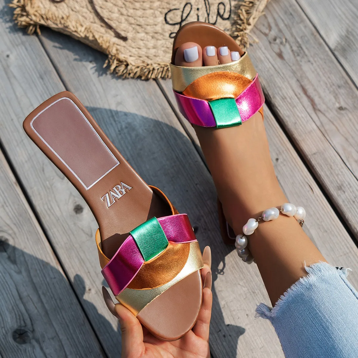 New Summer Designer Women'S Solid Color Fashion Slippers Zapatos De Mujer Women'S Shoes Slippers Women Slippers Women Shoes - Image 6
